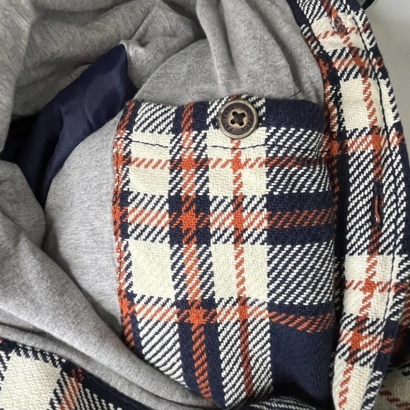 Fat Face Men’s Size XXL Tall Ryton Overshirt Shacket Heavy Outdoor Navy Plaid - Picture 6 of 11